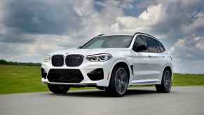 A white BMW x3 M compact SUV