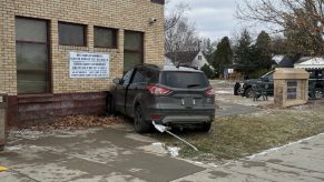 A student driver ran a Ford SUV into the Chaska, MN DMV building