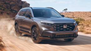 A 2024 Honda CR-V on a dirt road