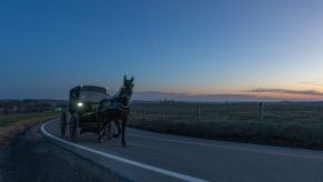 An Amish man in a horse-drawn buggy got a DUI for being drunk in the carriage.