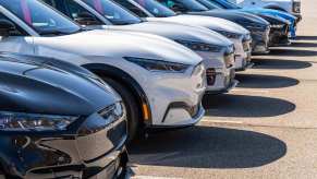 2024 cars and SUVs for sale on a Ford lot.