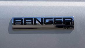 A badge from a now-discontinued Ford Ranger pickup truck.