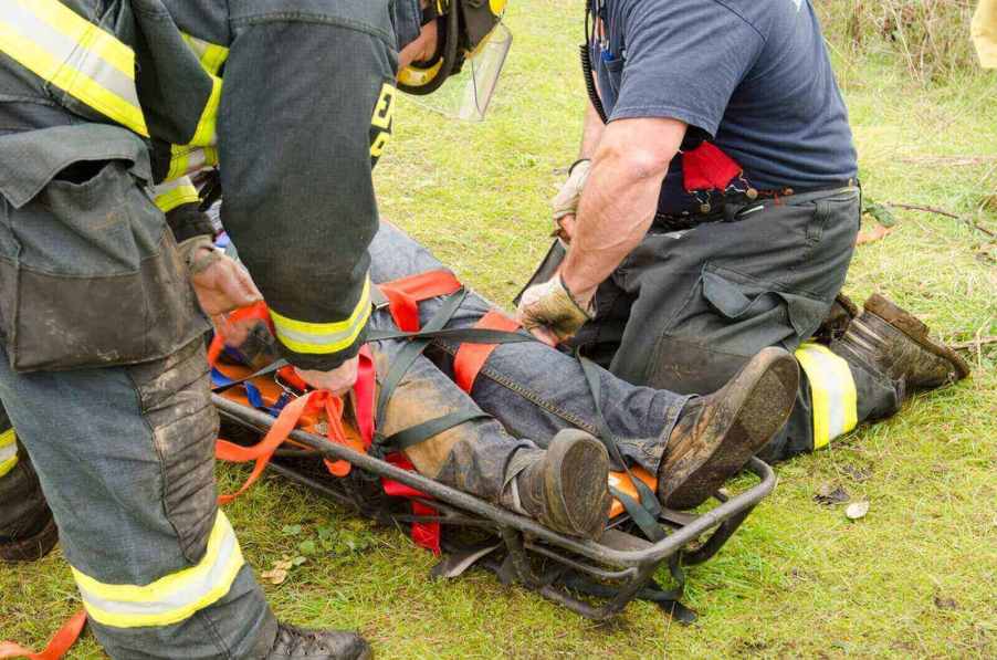 First responders rescue a Florida man after a nasty fall.