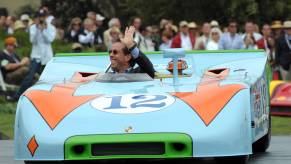 Jerry Seinfeld driving his 1969 Porsche 917K from "Le Mans" in 2009