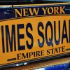 A fake New York license plate