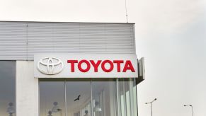 A Toyota dealership sign