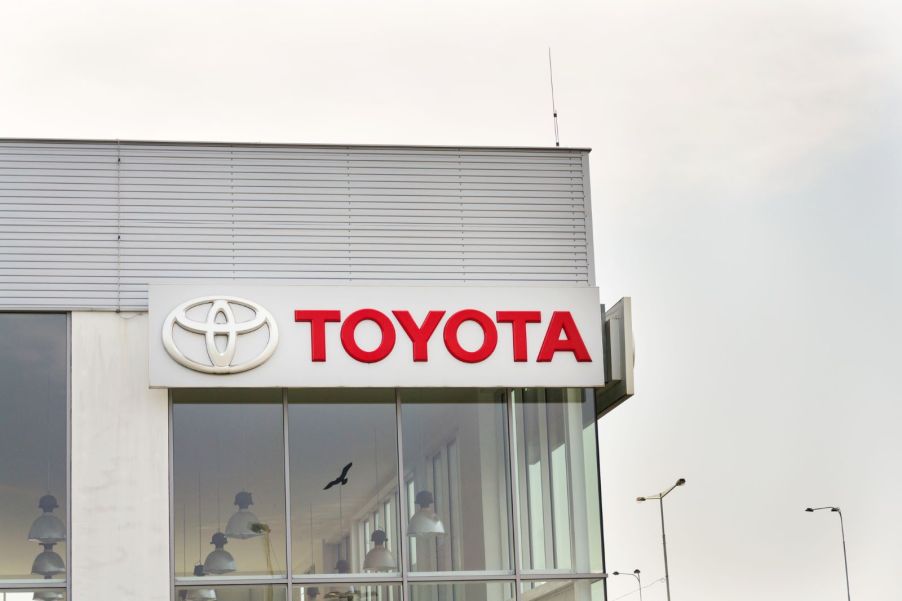 A Toyota dealership sign