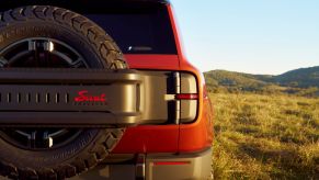 The rear end of the Scout Traveler SUV