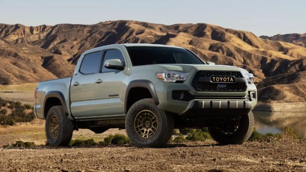 The 2023 Toyota Tacoma off-roading in dirt