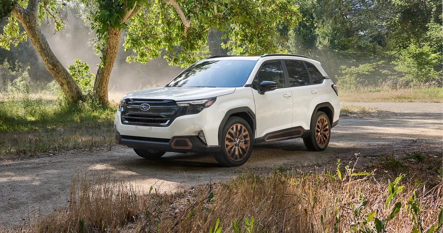 The 2025 Subaru Forester on the road