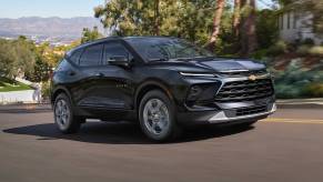 The 2025 Chevy Blazer on the street