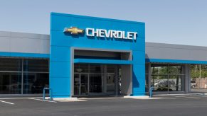 A Chevrolet dealership like Joseph Chevrolet where an employee was arrested for shooting indoors.