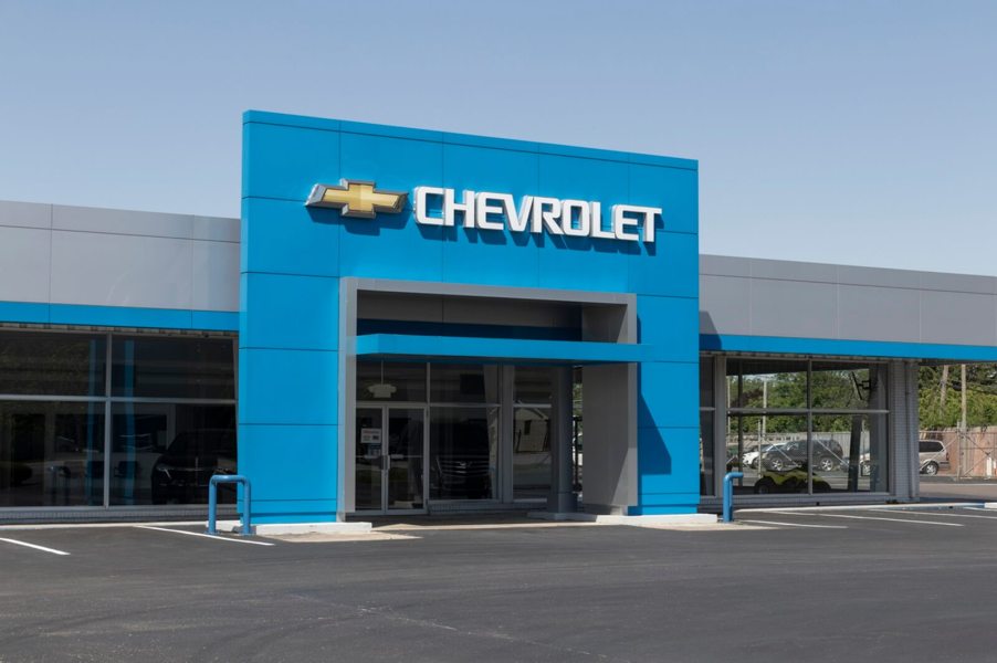 A Chevrolet dealership like Joseph Chevrolet where an employee was arrested for shooting indoors.