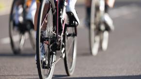 A group of cyclists avoids cars and cases of road rage.