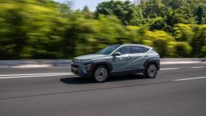 A 2025 Hyundai Kona, the safest small SUV under $26,000.