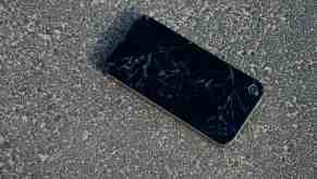 Smartphone on the pavement broken by a Florida mechanic who assaulted a customer