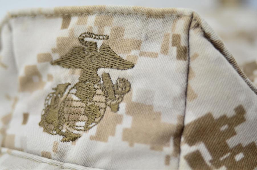 A USMC cover belonging to a marine veteran.