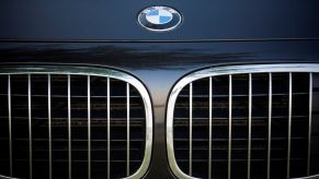 The front grille of a BMW