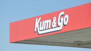 A Kum & Go gas station sign