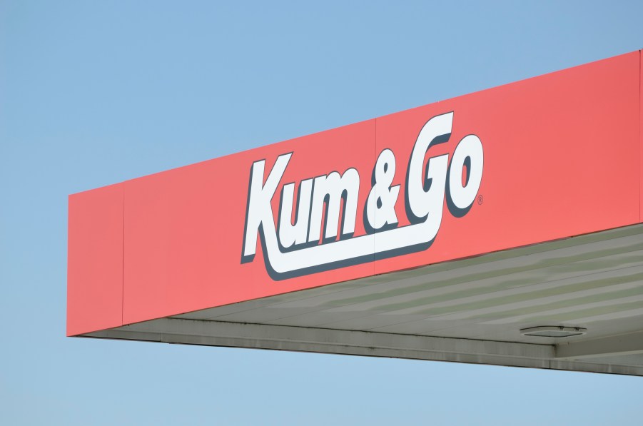 A Kum & Go gas station sign