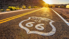 A sign painted on Route 66