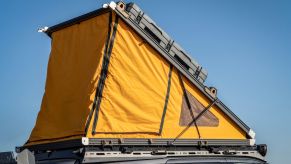 A rooftop tent