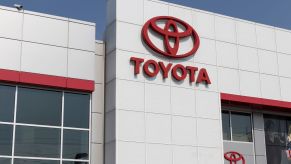 A Toyota dealership sign