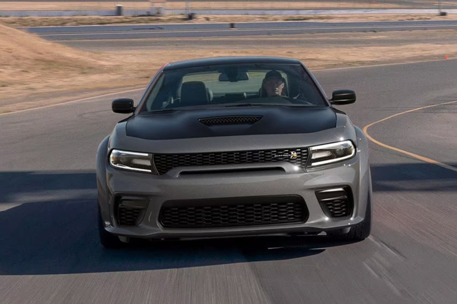 The 2024 Dodge Charger on the track