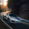 The 2025 Chevy Corvette on the road