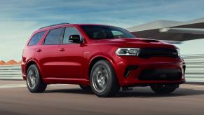 A 2025 Dodge Durango on the track