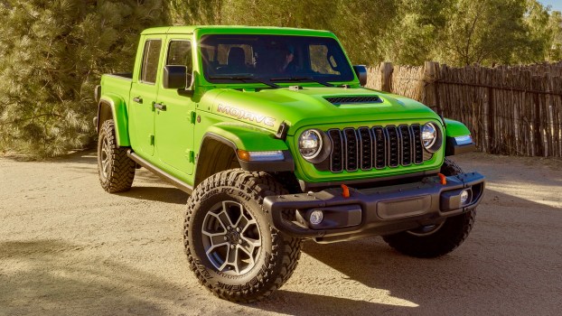 The 2025 Jeep Gladiator parked in some dirt