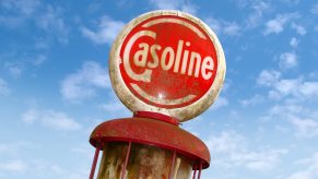 Gasoline pump sign.