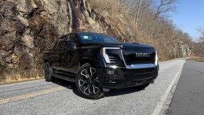 The 2025 GMC Sierra EV on the pavement