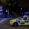 Police interceptor parked after Irish police run down a gas thief