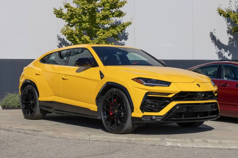 A Lamborghini Urus like the one police chased in a pursuit following a recent LA robbery at a fake music video.