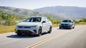 A set of 2025 Volkswagen Jetta sedans show off one of the cheapest new cars on the market in time for tax refunds.