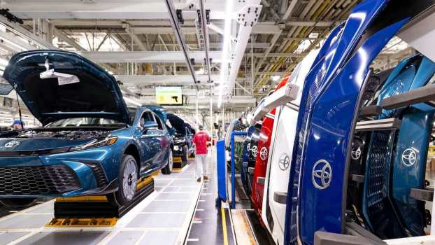 A series of Toyota Camry Hybrids, like the ones involved in one the most recent recalls, are made in America at the TMMK plant.