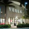 A Tesla storefront vacated ahead of protests and tariffs squeezing the business.