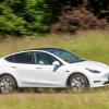 A Tesla Model Y like the one in the painted wall test.