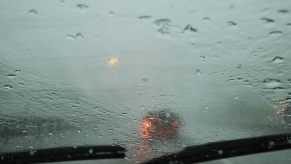 A Florida tornado captured on camera from the front seat of a car.