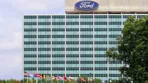 Ford corporate building far exterior view