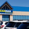 Cars parked at a CarMax dealership