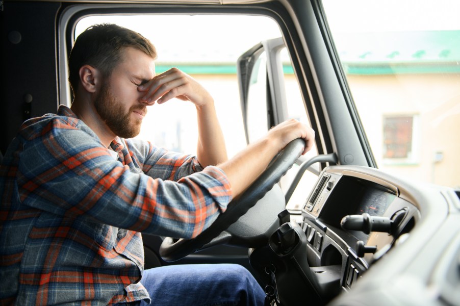 A tired truck driver