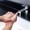 Man washing his hands in close view