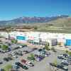 Scenic aerial view of a Walmart parking lot